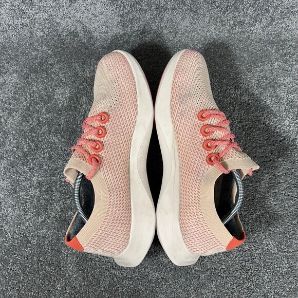 ALLBIRDS Tree Dasher TD Mens Sz 12.5 Coral Red Knit Athletic Running Shoes Used main image 4